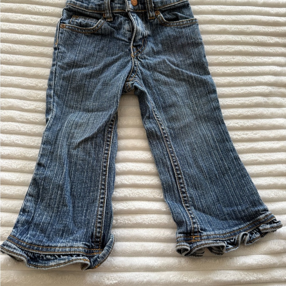 The Children's Place Denim Ruffle Hem Jeans